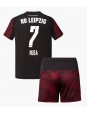 Billige RB Leipzig Antonio Nusa #7 Tredjedraktsett Barn 2025-26 Kortermet (+ Korte bukser)